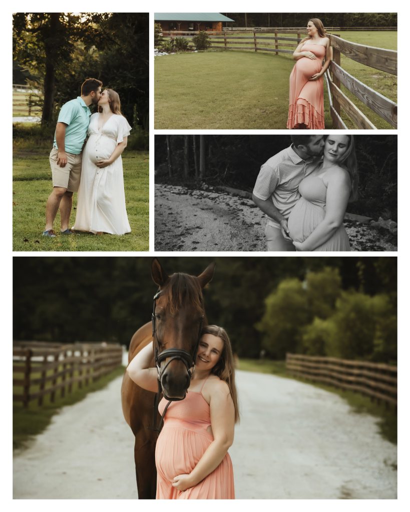 equestrian maternity session Wilmington, NC